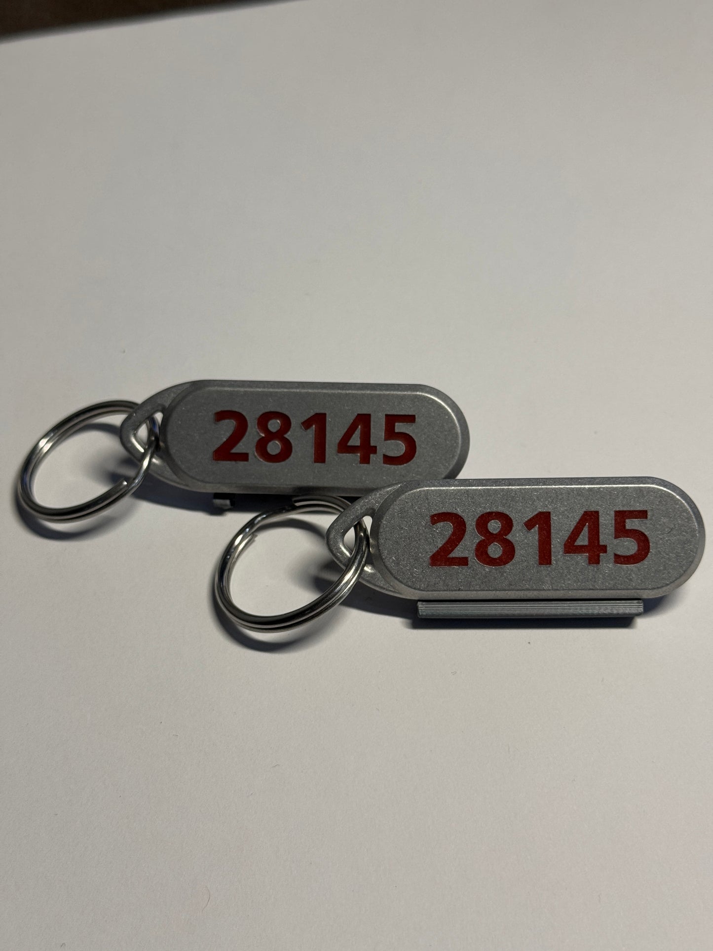 Big Red Number BRN Keychains