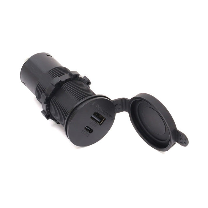 Powerwerx Panel Mount 100W Combo USB-C QC5 & USB-A 36W QC3 Fast Device Charger