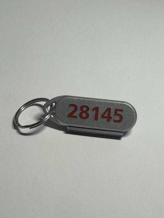 Big Red Number BRN Keychains