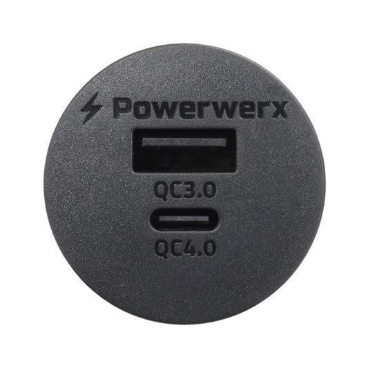Powerwerx Panel Mount 65W Combo USB-C PD & USB-A Fast Device Charger